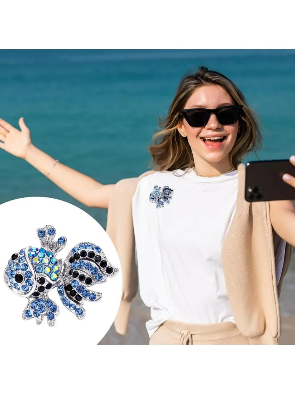 Vintage Rhinestone Brooch Set - 12 Pcs Women’s Pins for Fashion Accessories